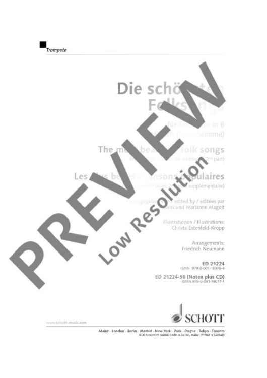 The most beautiful folk songs - Performing Score