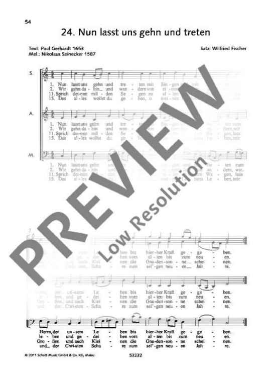 Nun lasst uns gehen und treten