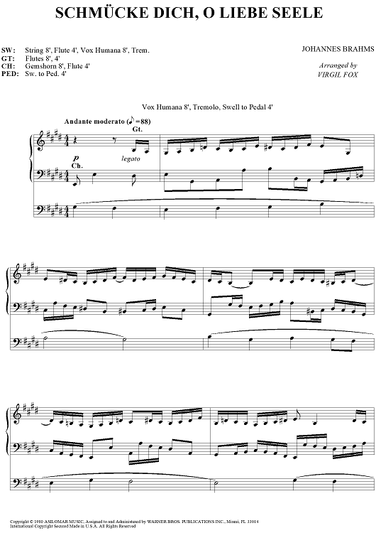 Schmücke Dich, O Liebe Seele