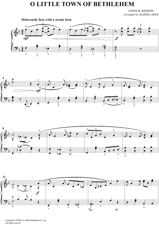 O Little Town Of Bethlehem