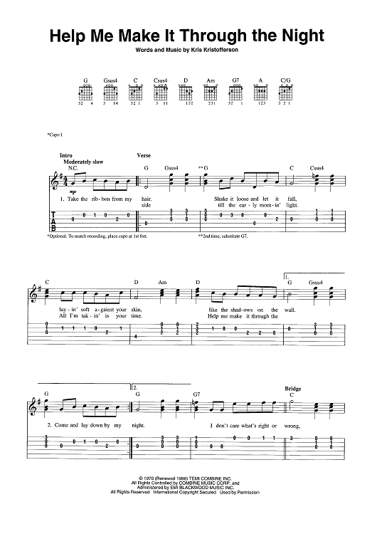 Help Me Make It Through the Night