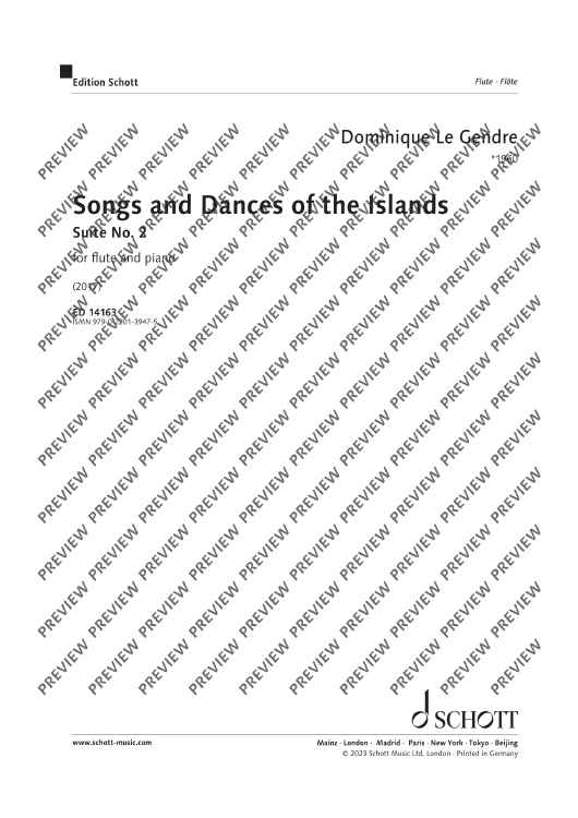 Songs and Dances of the Islands Suite No. 2 - Score and Parts