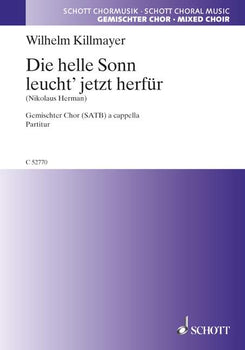 Die helle Sonn leucht' jetzt herfür - Choral Score