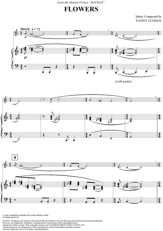 Flowers - from the movie "Batman"