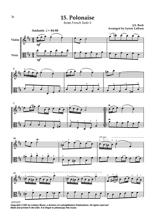 Polonaise from French Suite 6