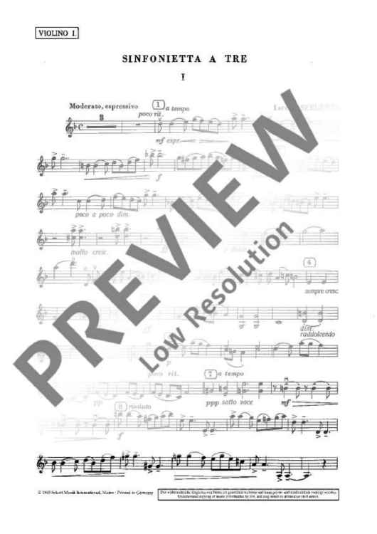 Sinfonietta a tre - Set of Parts