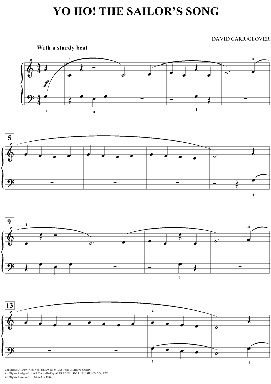 Yo Ho! The Sailor's Song