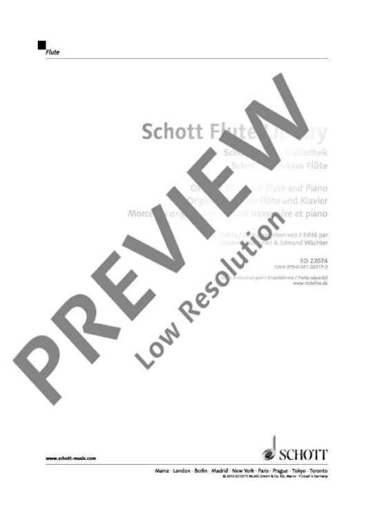 Schott Flute Library - Score and Parts