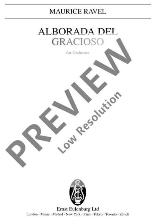 Alborada Del Gracioso - Full Score