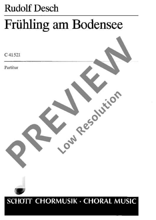 Frühling am Bodensee - Score