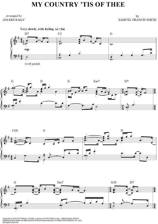 My Country 'Tis Of Thee