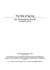 The Rite of Spring (short version) - Score