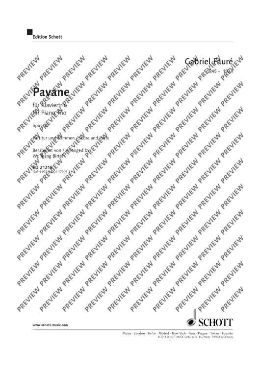 Pavane - Score and Parts