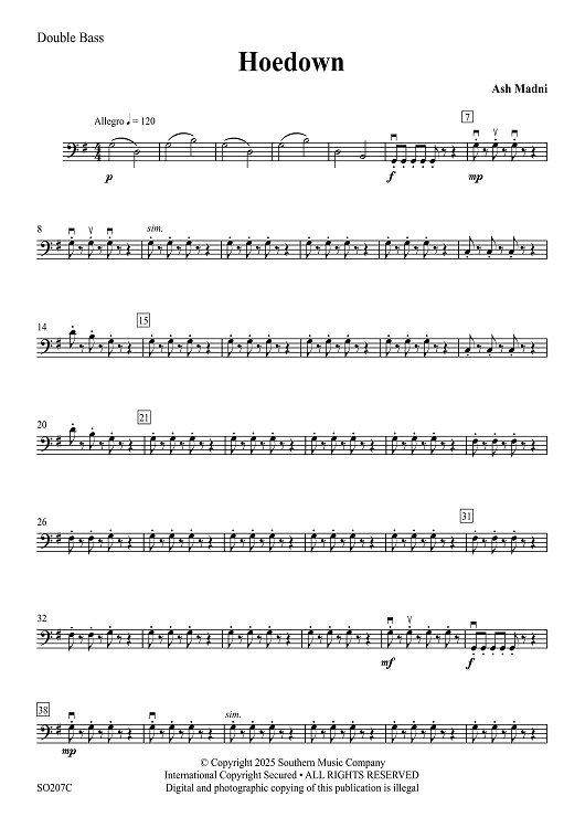 Hoedown - Double Bass