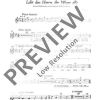 Lobt den Herrn, ihr Wesen all - Choral Score