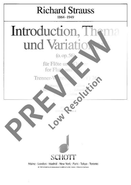 Introduction, Thema und Variationen