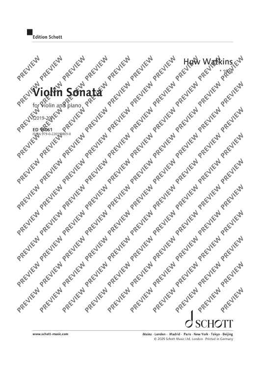 Violin Sonata - Score and Parts