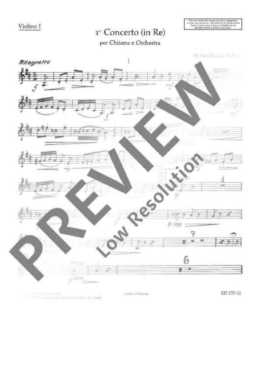 1. Concerto in D - Violin I