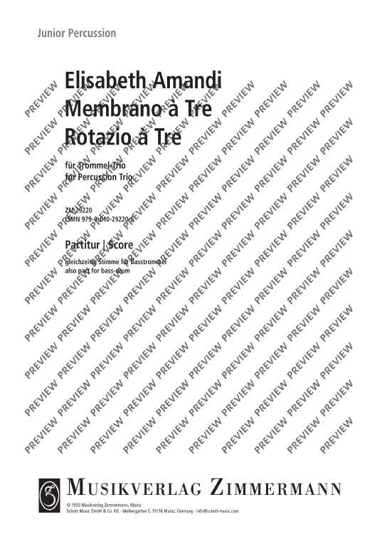 Membrano à Tre – Rotazio à Tre - Score and Parts