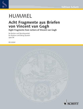 Eight Fragments from Letters of Vincent van Gogh - Score and Parts