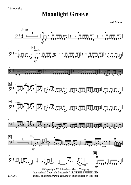 Moonlight Groove - Violoncello