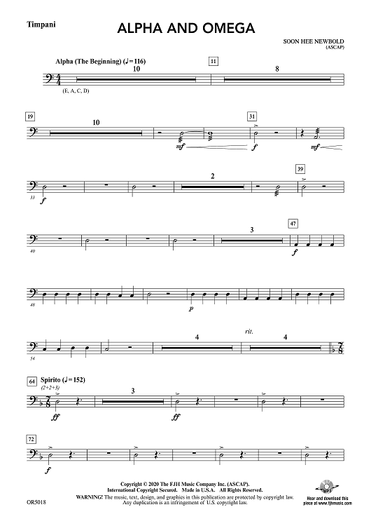 Alpha and Omega - Timpani