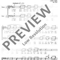 Der frohe Wandersmann in E major - Choral Score