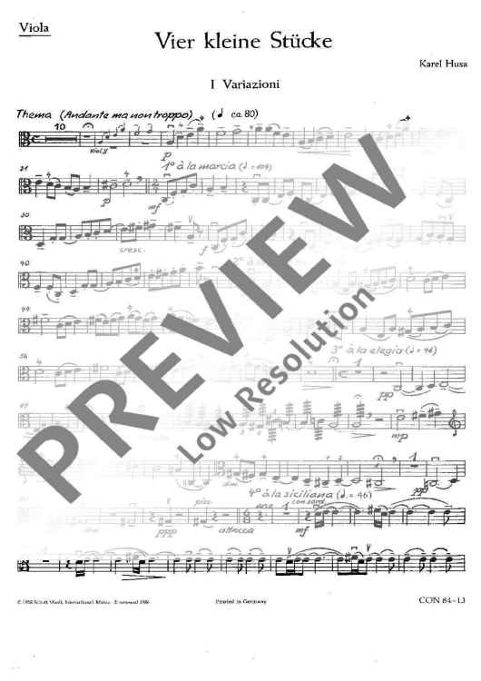 4 little Pieces - Viola