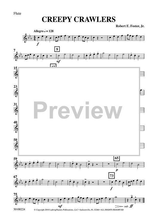Creepy Crawlers - Flute" Sheet Music for Concert Band - Sheet Music Now