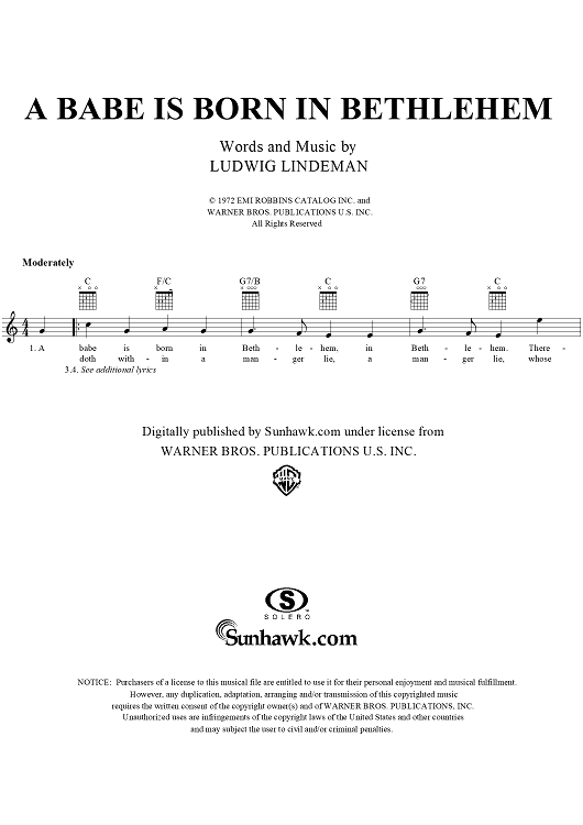 A Babe Is Born In Bethlehem