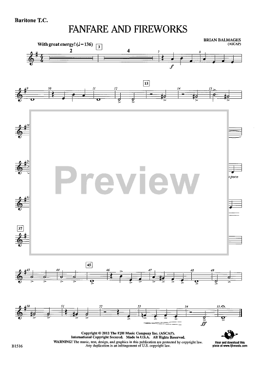 Fanfare and Fireworks - Baritone TC