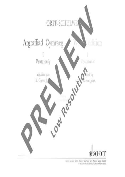 Argraffiad Cymraeg - Vocal And Performing Score