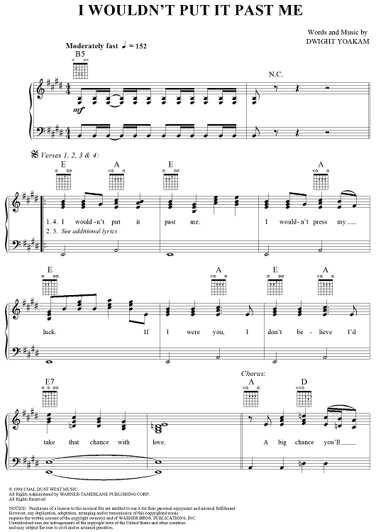 I Wouldn't Put It Past Me