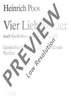 Vier Liebeslieder - Score