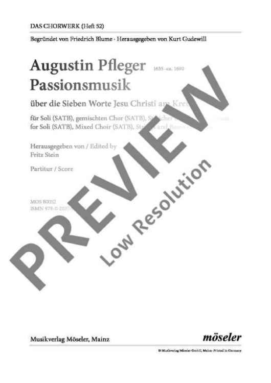 Music of passion - Score