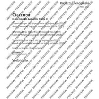 Ciaccona - In memoriam Giovanni Paolo II - Score and Parts
