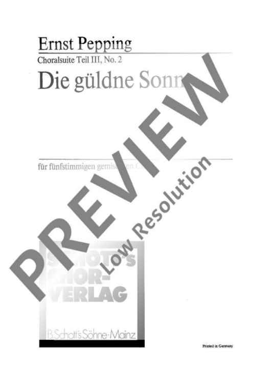 Choralsuite Teil III - Choral Score