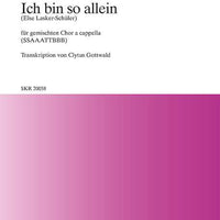 Ich bin so allein - Choral Score