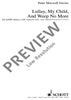 Lullay, My Child, And Weep No More - Choral Score