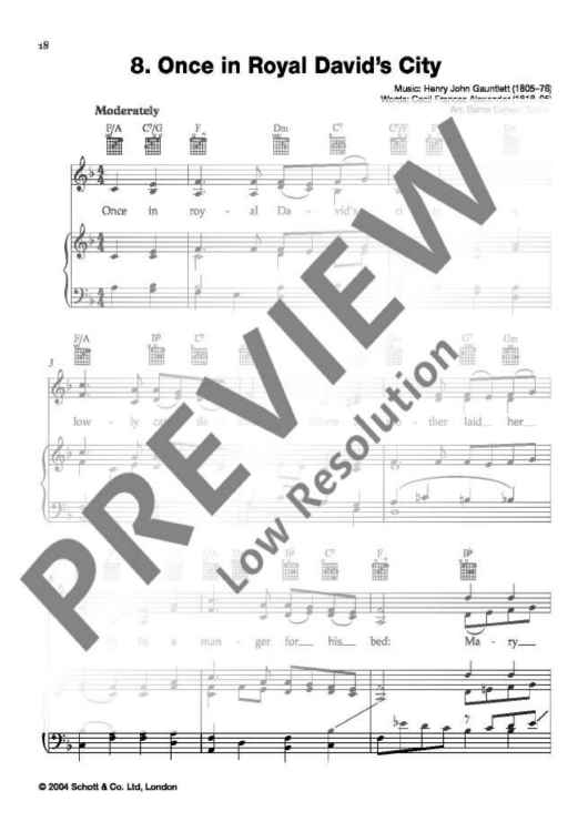 Once in Royal David's City in F major