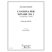 Canzon per Sonare No. 1 "La Spiritata" (1608) - Euphonium 2 BC/TC