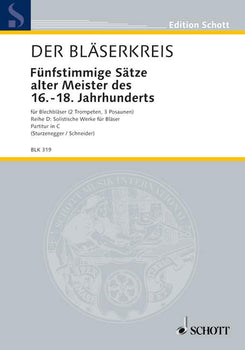 Fünfstimmige Sätze alter Meister - Score