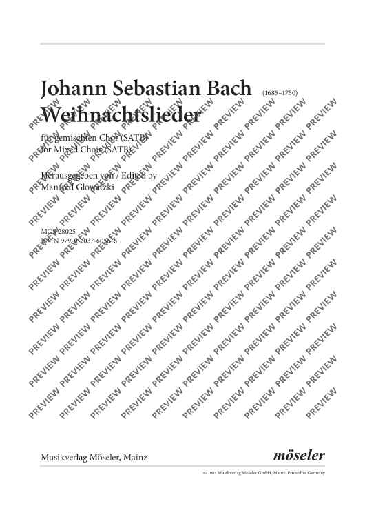 Four-part christmas songs - Choral Score