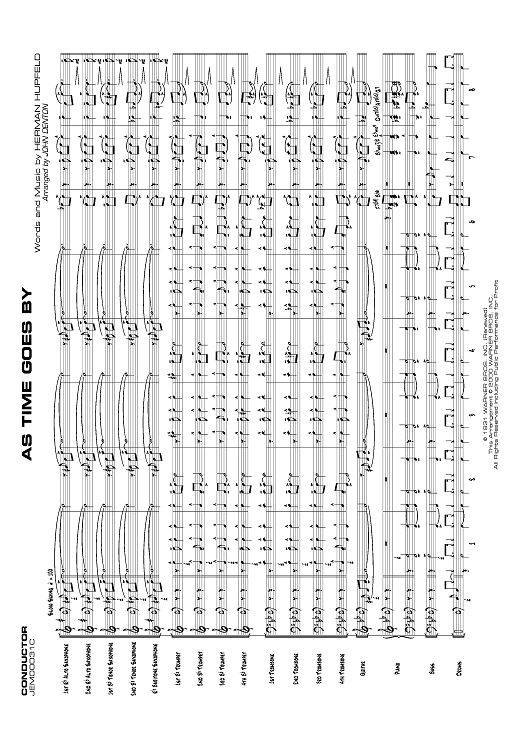 ビッグバンド譜面：As Time Goes By As Time Goes By 楽譜 コード付き トロンボーン (ソロ) | MuseScore.com