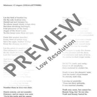 The Phoenix and the Turtle - Choral Score