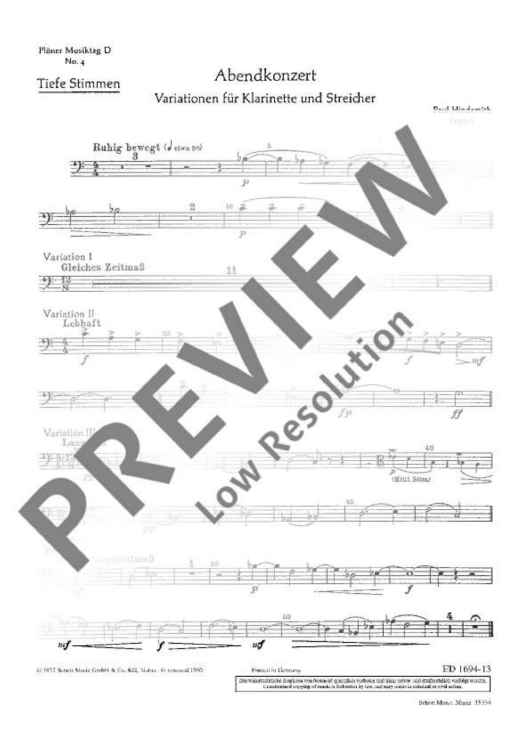 Plöner Musiktag - Low String Part