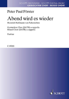 Abend wird es wieder - Choral Score