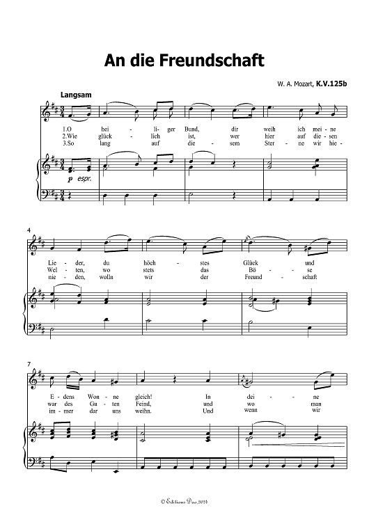 An die freundschaft