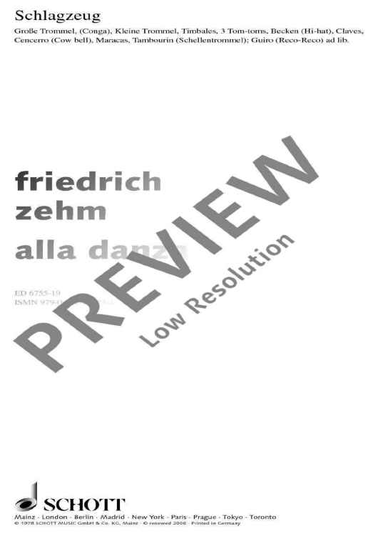 Alla Danza - Percussion