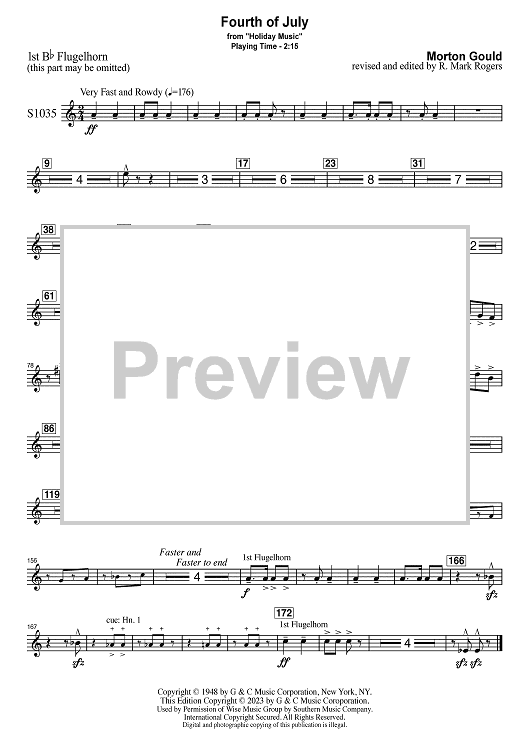 Fourth of July - Bb Flugelhorn 1